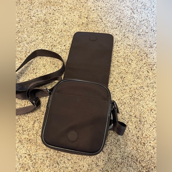 Pourchet brown cross body bag, fabric with leather accents - Picture 9 of 9